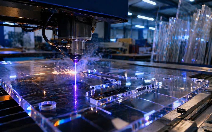 Guarda de seguridad industrial en acrílico de 20 mm para maquinaria CNC